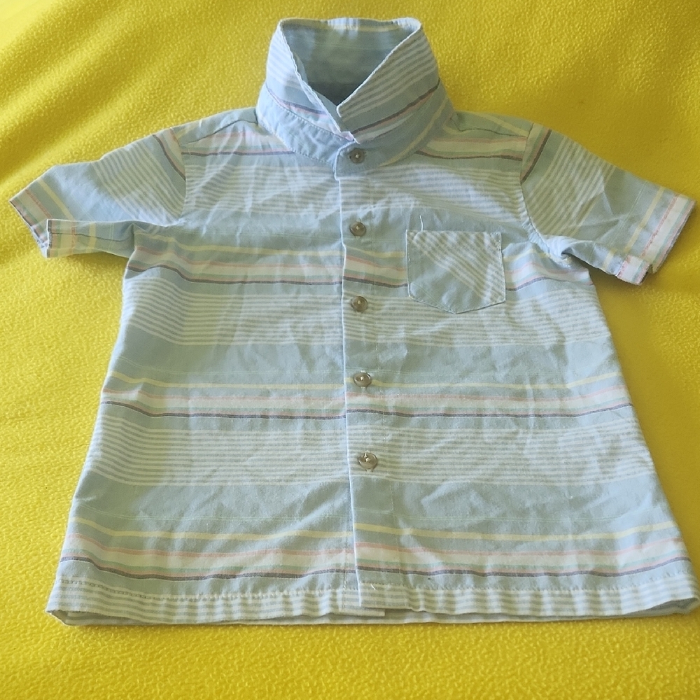 i16 Striped Blue Kids Shirt by Andy & Evan
